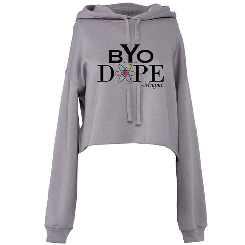 Bring Your Own DOPE Cropped Hoody- Storm Gray