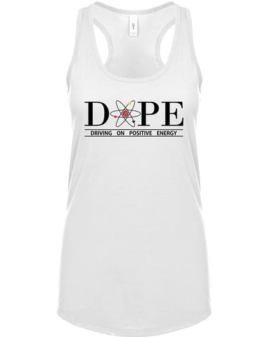 Brick White Ladies Racerback Tank