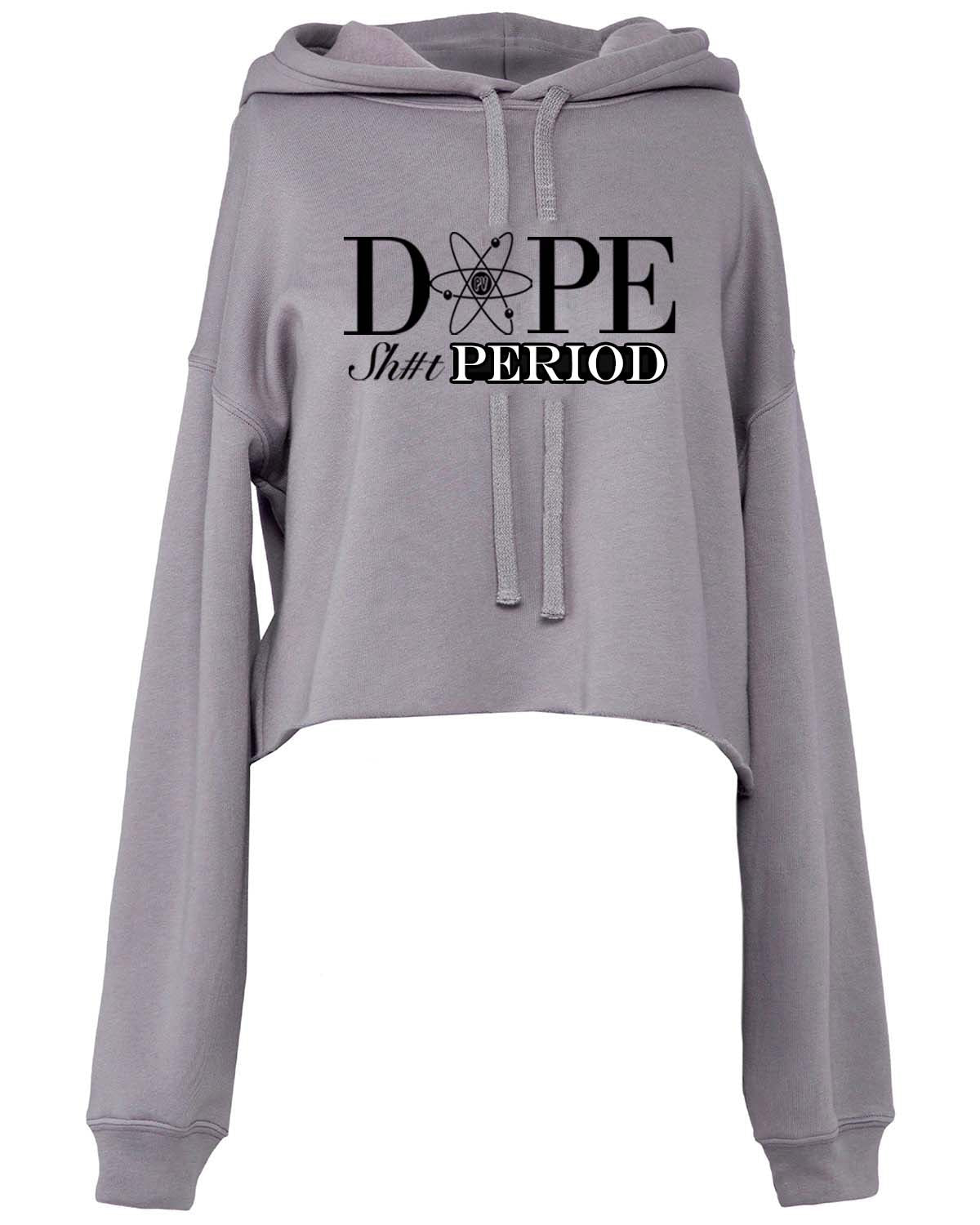 DOPE Period Cropped Hoodie - Storm Grey