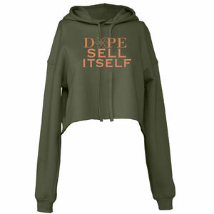 DOPE Sell Itself Cropped Hoodie - Military Green